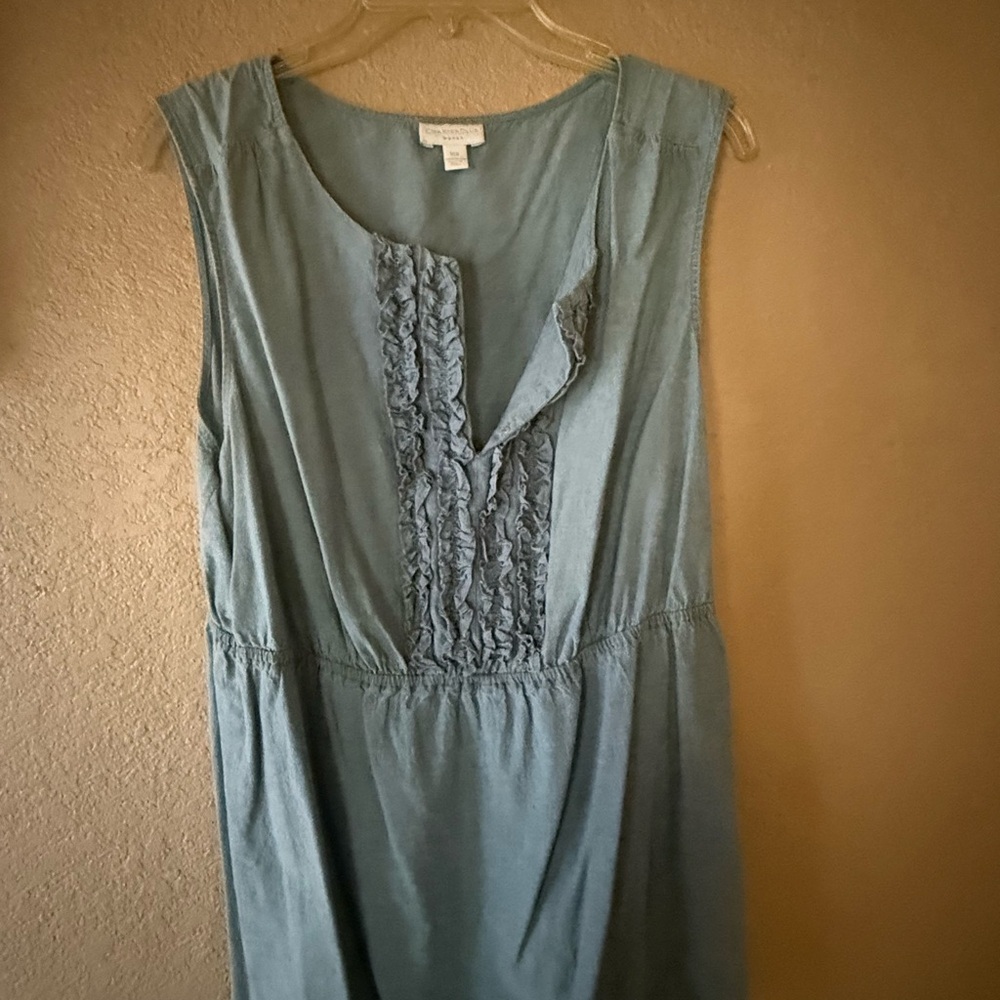 Elegant Blue Sleeveless Dress